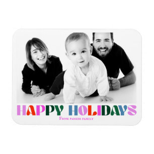 Magnet Flexible Carte postale de typographie photo moderne lettres