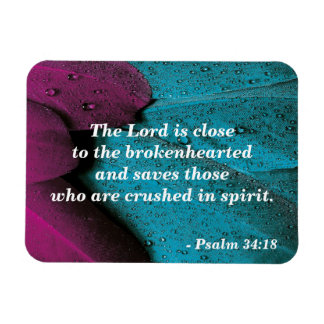 Magnet Flexible Carte postale Verse Psaume 34:18 Brokenhearted