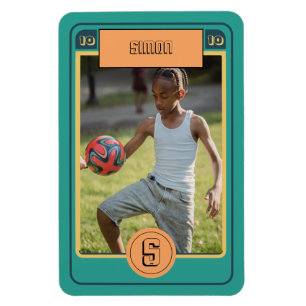 Magnet Flexible Carte Retro Football inspirée Personnalisée