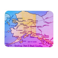 Carte vintage de l'Alaska - Détroit de Bering, Nom
