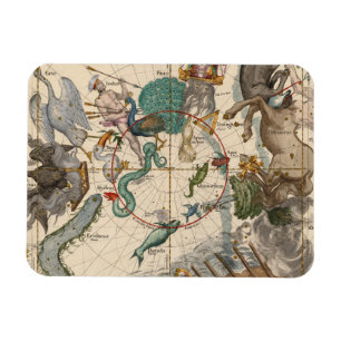 Magnet Flexible Carte vintage du Pôle du sud