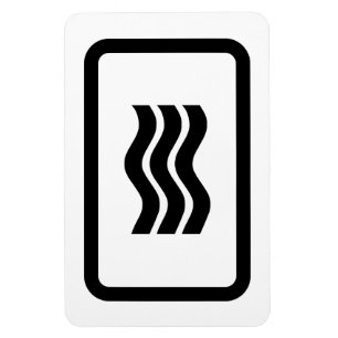 Magnet Flexible Carte Zener   3 lignes verticales ondulées