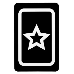 Magnet Flexible Carte Zener   Hollow 5 Pointed Star