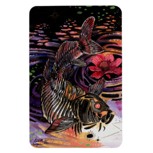 Magnet Flexible Cartes de mémoire Vibes d'automne Koi Skeleton Réf
