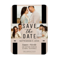 Carton d'invitation avec photo de mariage Bisque a