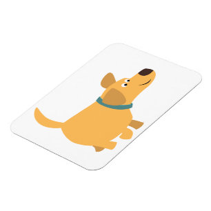 Magnet Flexible Carton mignon Jaune Labrador souple aimant