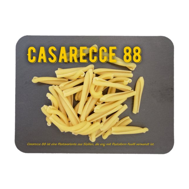 Magnet Flexible Casarecce 88 Recette du restaurant italien (Horizontal)