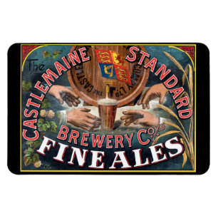 Magnet Flexible Castlemaine Australian Beer Étiquette