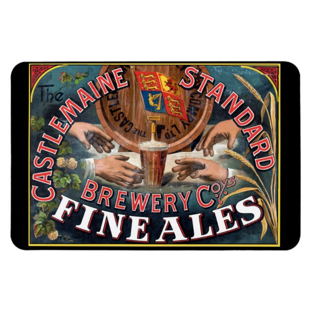 Magnet Flexible Castlemaine Australian Beer Étiquette (Horizontal)