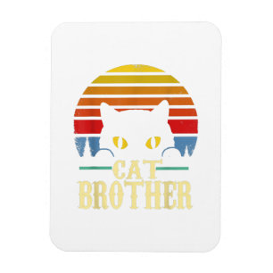 Magnet Flexible Cat Brother Style Vintage Retro Cadeau Pour Amoure
