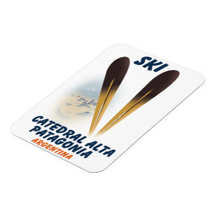Magnet Flexible Catedral Alta Patagonia, Argentine poster ski