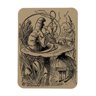 Magnet Flexible Caterpillar Narguilé Vintage Alice au Pays des Mer