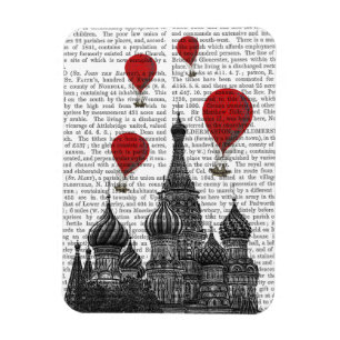 Magnet Flexible Cathédrale St Basil et Ballons rouges à air chaud