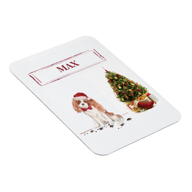 Magnet Flexible Cavalier King Charles Spaniel Funny Christmas Chie (Côté Droit)
