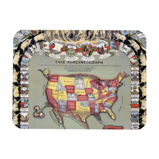 Magnet Flexible CE PORCINÉOGRAPHE, c1876 (Horizontal)