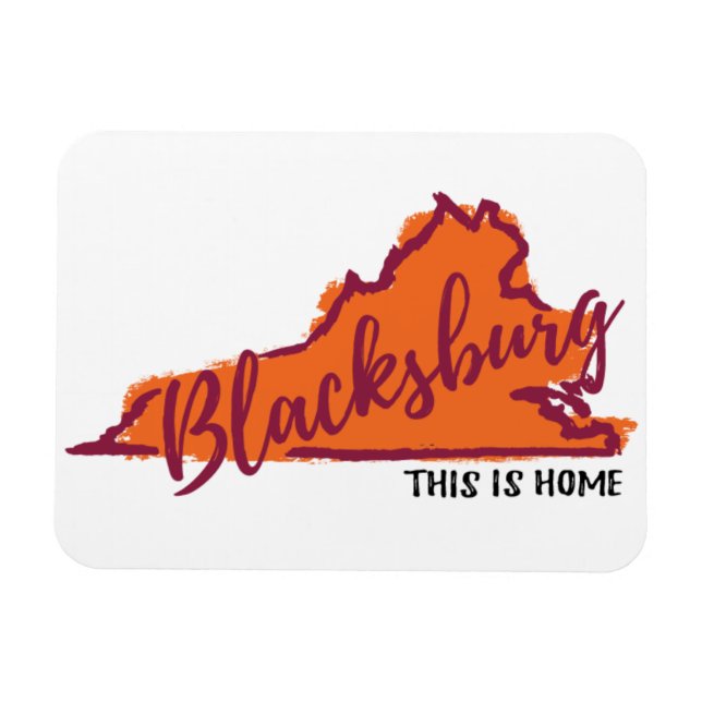 Magnet Flexible Ceci est Home Blacksburg Virginia Hokie aimant (Horizontal)