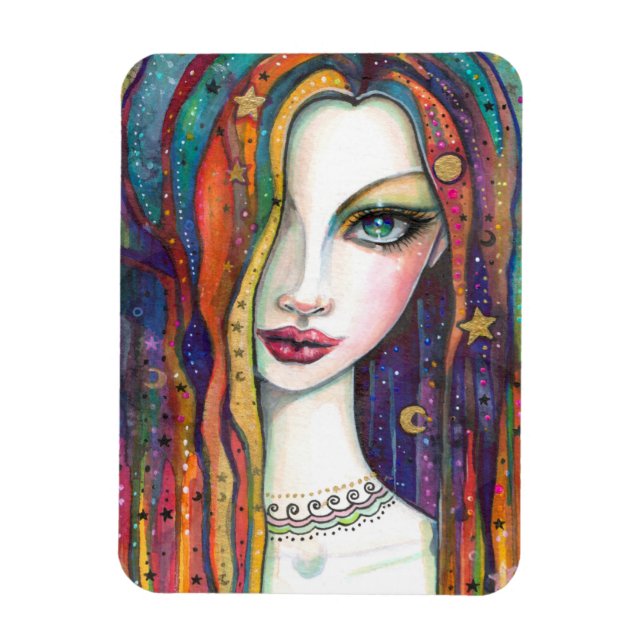 Magnet Flexible Celestia Bohemian Beauty Art par Molly Harrison (Vertical)