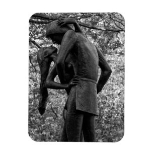 Magnet Flexible Central Park Automne : Romeo & Juliet Statue 01 B&
