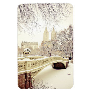 Magnet Flexible Central Park Neige - Hiver New York