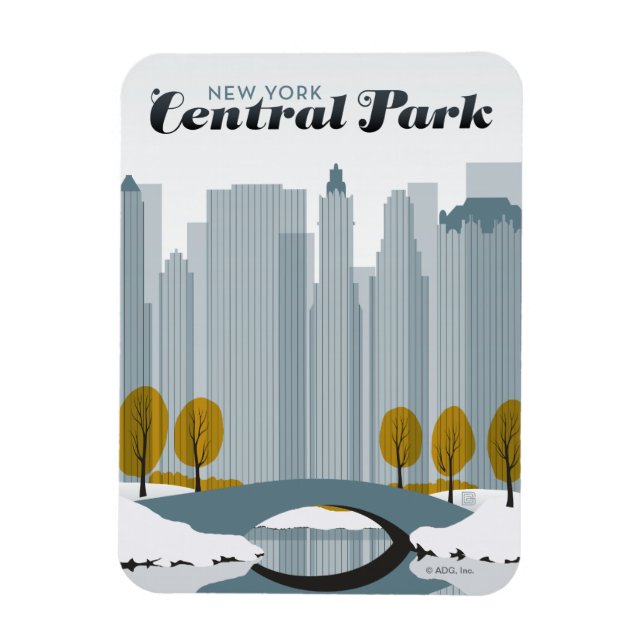 Magnet Flexible Central Park, NYC - Neige (Vertical)