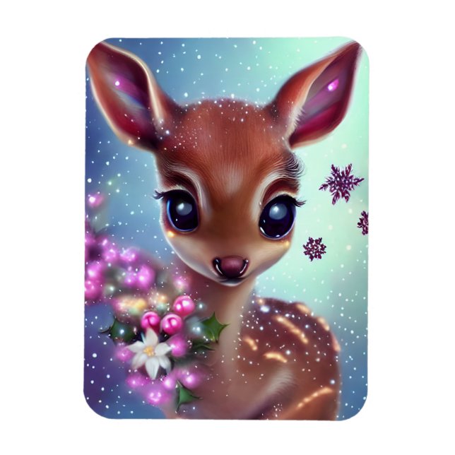 Magnet Flexible Cerf de bébé doux et adorable (Vertical)