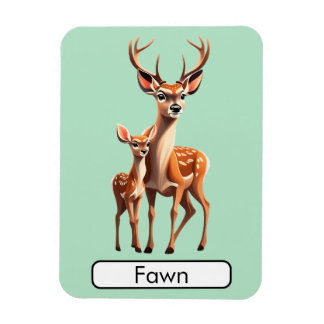 Magnet Flexible Cerf/Faune de carte de poche animal, aimant photo 