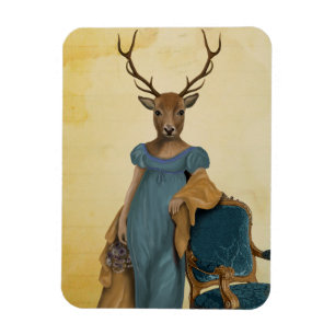 Magnet Flexible Cerfs communs dans la robe bleue 2