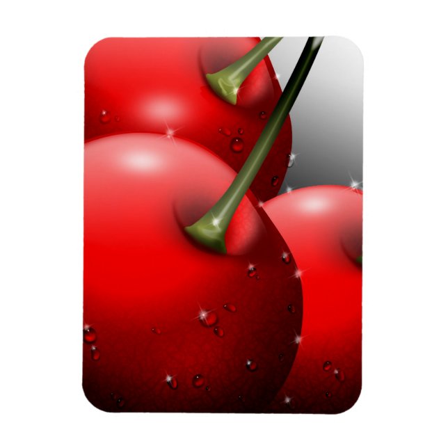 Magnet Flexible Cerises avec gouttes de ragoût (Vertical)