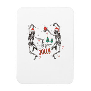 Magnet Flexible C'Est La Saison Pour Jolly Funny Christmas Skeleto