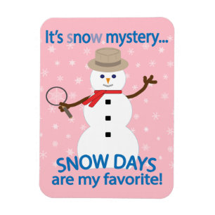Magnet Flexible C'est NOw Mystery Detective Snowman Pink