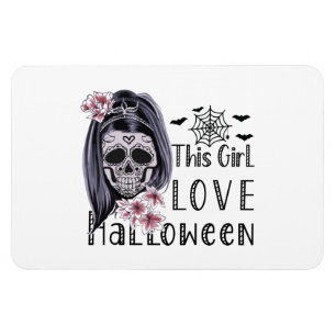 Magnet Flexible Cette fille aime Halloween