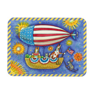 MAGNET FLEXIBLE CHAÎNES ET SOURIS HISS N'FITZ EN 4 JUILLET ZEPPELI