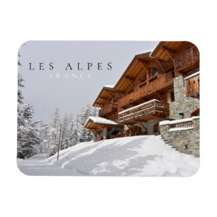 Magnet Flexible Chalet de station de sports d'hiver dans les