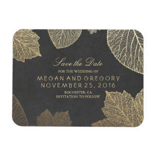 Magnet Flexible Chalkboard Feuille d'automne Enregistrer la date