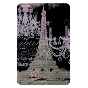 Magnet Flexible chalkboard scripts chandelier paris eiffel tower