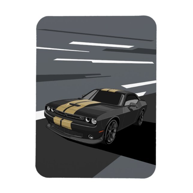 Magnet Flexible Challenger Black (Vertical)