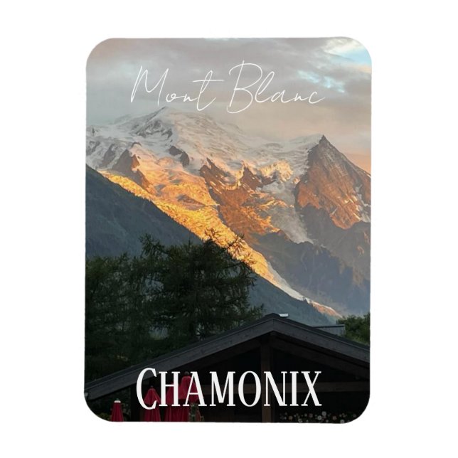 Magnet Flexible Chamonix, Mont-Blanc, Alpes françaises, Aimant d'é (Vertical)