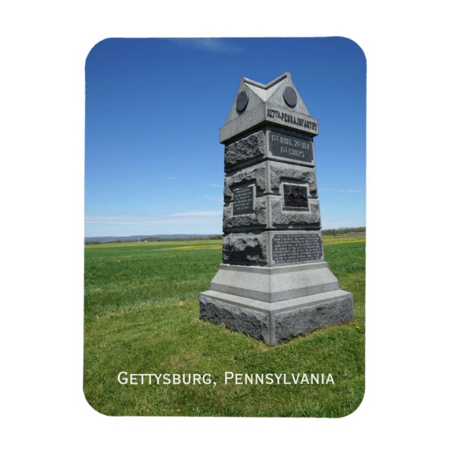 Magnet Flexible Champ de bataille de Gettysburg (Vertical)