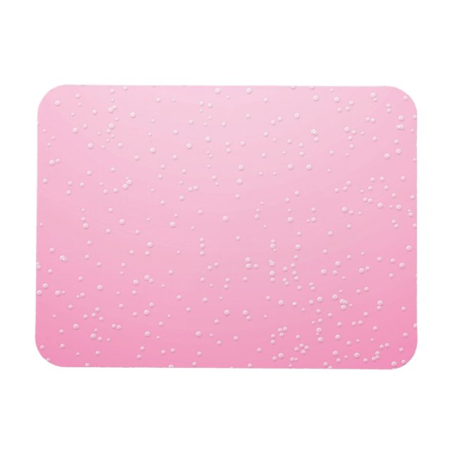 Magnet Flexible Champagne rose avec minuscules bulles Art Arrière  (Horizontal)