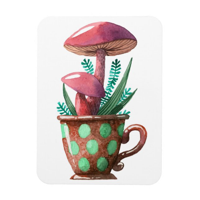 Magnet Flexible Champignons Chasseurs De Champignons En Coupe (Vertical)