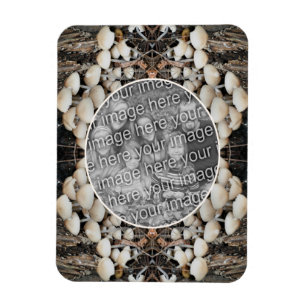 Magnet Flexible Champignons sauvages Cadre naturel Ajouter votre p