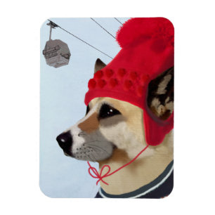 Magnet Flexible Chandail de chien en ski