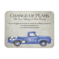 Changement mariage De Plans Camion Vintage Bleu