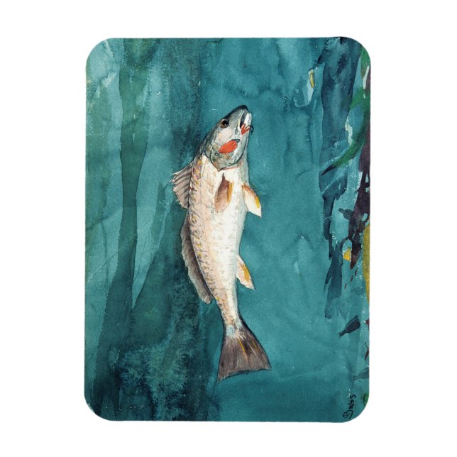 Magnet Flexible Channel Bass Fish Peinture américaine par Homer (Vertical)