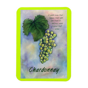 Magnet Flexible Chardonnay Vins de raisins de peinture d'art Magne