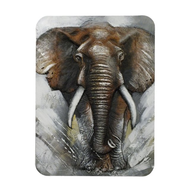 Magnet Flexible Chargement des éléphants africains  (Vertical)
