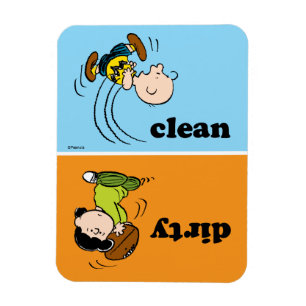 Magnet Flexible Charlie & Lucy Football   Lave-vaisselle propre ou