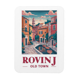 Magnet Flexible Charme vintage : Ancienne tour de Rovinj Carte pos