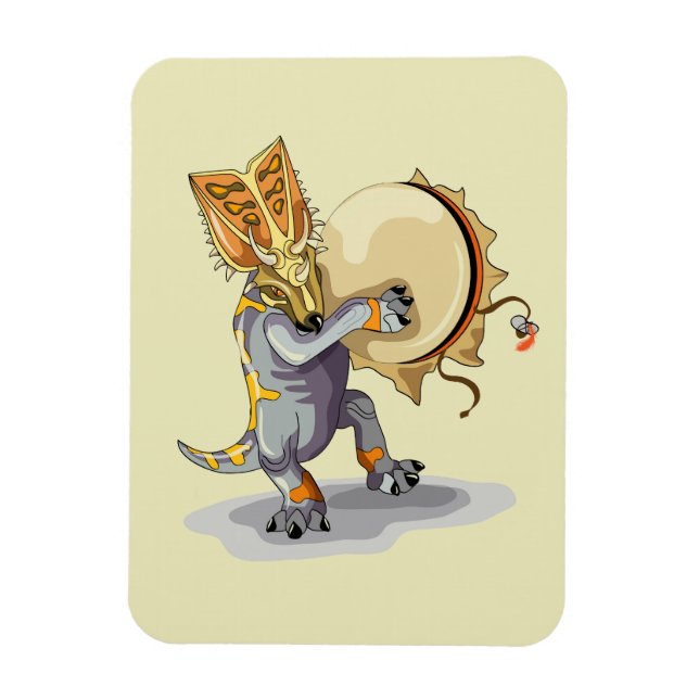 Magnet Flexible Chasmosaurus Dansant Un Rituel De Shaman (Vertical)