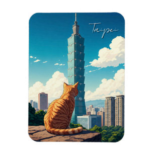 Magnet Flexible Chat à Taipei 101 Taïwan